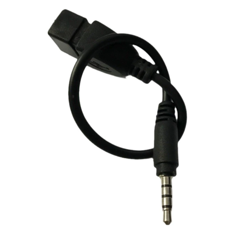 Автомобильный адаптер 3,5 на USB-гнездо aux3.5 автомобильный аудиокабель OTG AUX к USB-гнезду U-образное соединение диска