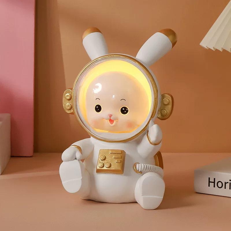 Cartoon table rabbit, astronaut, night light for bed