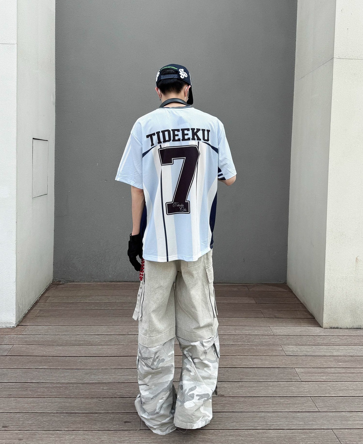 American-style Sports V-neck Jersey Short-sleeve T-shirt, New Loose Hip-hop Style T-shirt For Men And Women, Couple's_viptrois.com