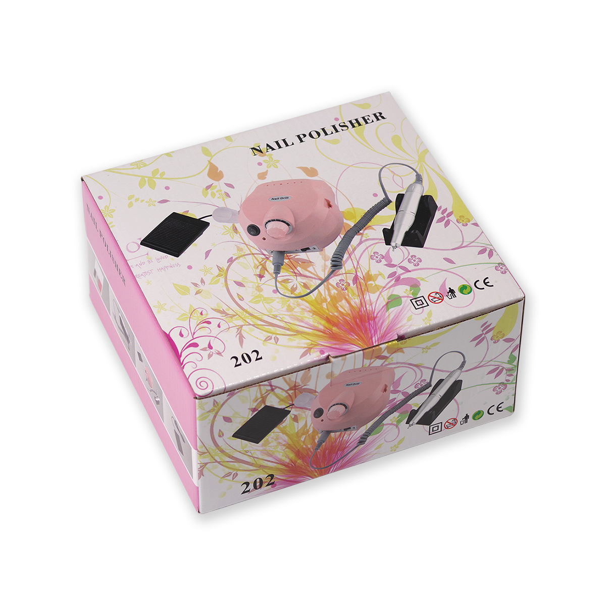 Uñas 202 lijadora de uñas desmontador de uñas eléctrico tipo pedal, rectificador de uñas, pulido tipo bolígrafo, herramientas de uñas exfoliantes