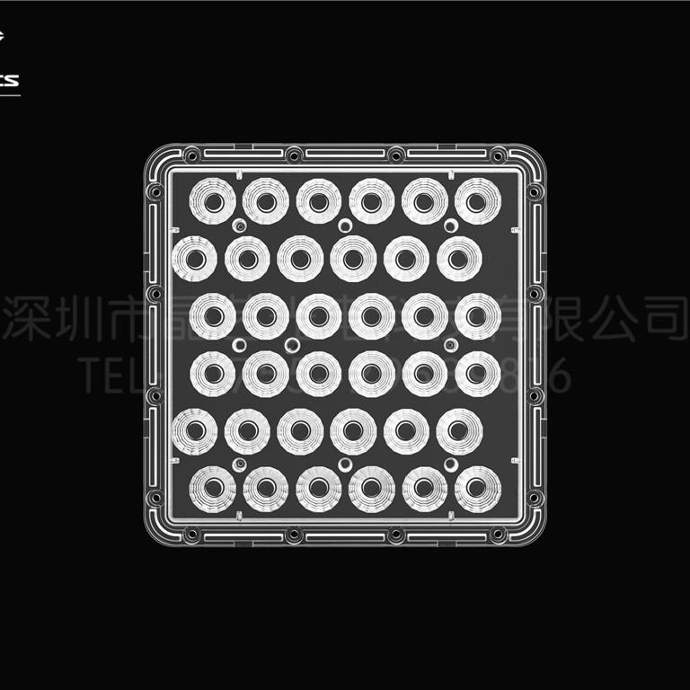 【晶艺光电】180180-36合1投光灯透镜-45度L178.7*W178.7*H13.7mm