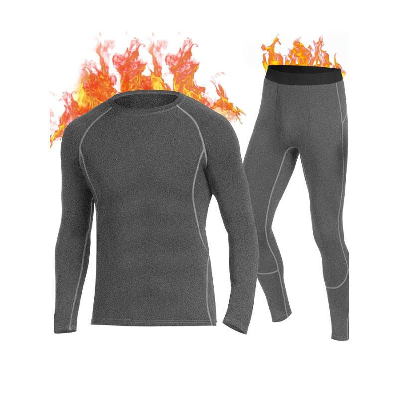 2025 New Cross-Border Dropshipping Wool Lined Thermal Suit Long John Thermal Intimates Suit
