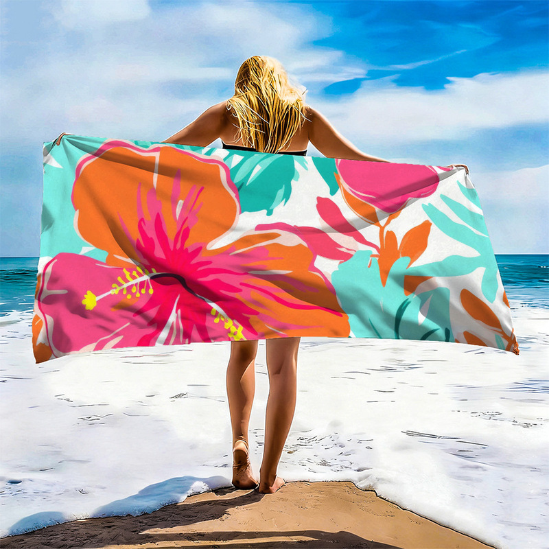 Cross-Border Temu Beach Towel Cross-Border Amazon Microfiber Beach Towel Sun Protection Beach Towel Towel Wholesale