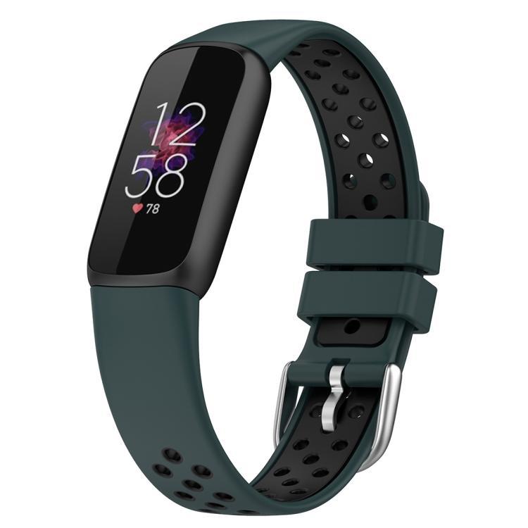 Correa de silicona bicolor transpirable xDfind para Fitbit Luxe