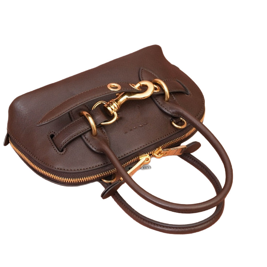 Miki2 nuevo venganza concha bolsa maletín bolos cinturón hebilla de cremallera doble cabeza letras estereoscópicas retro inclinado