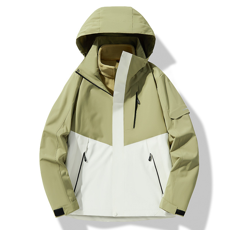 Trajes de asalto para hombres y mujeres 3 - en - 1 a prueba de salpicaduras 2025 nuevo tipo de chaqueta de terciopelo desmontable al aire libre abrigo de montaña