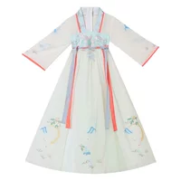 Антикварное платье для девочек Hanfu весна и осень 2023 Новый летний костюм Super Fairy Tang для девочек Древний костюм Детское платье принцессы