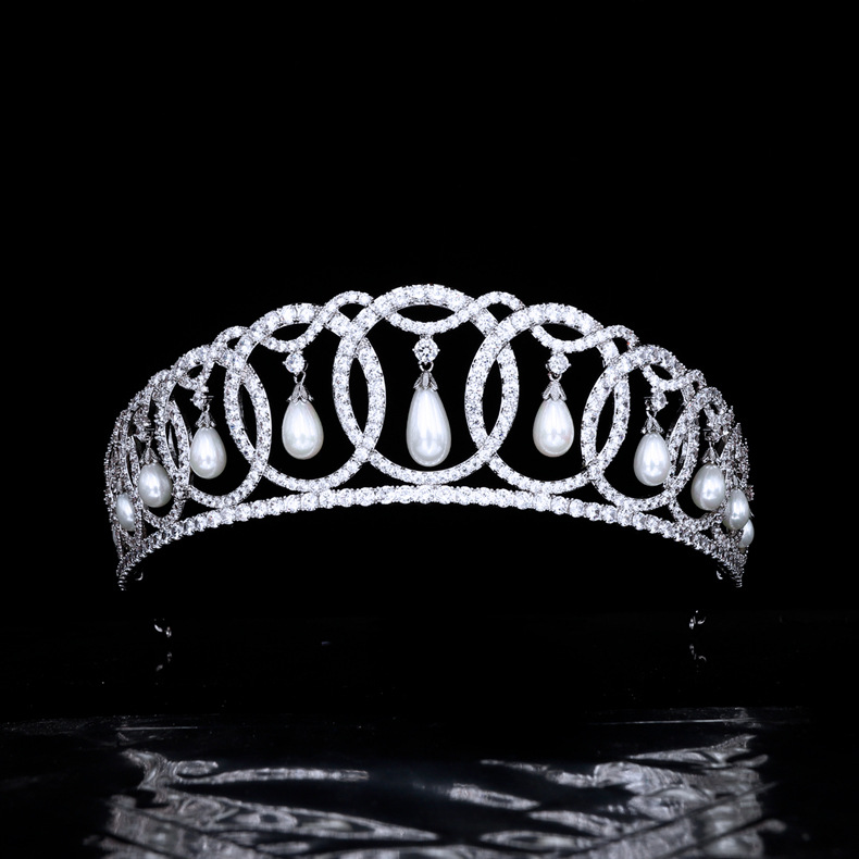 Title 2, Royal Queen Crown Zirkon Braut-Haarschmuck. Fun...