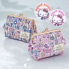 在庫あり 日本風漫画猫とウサギ 防水化粧ポーチ 花柄口金バッグ 小物収納バッグ シェルバッグ