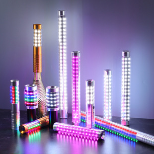Cross-Border Led Rechargeable Luminous Flash Stick Bar Ktv Handheld Flash Stick Wine Extended Atmosphere Champagne Stick Wholesale