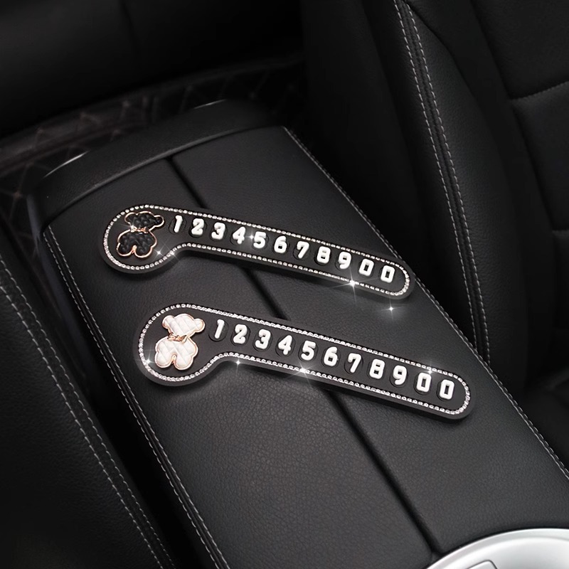 Matrícula de estacionamiento temporal de automóviles, niñas, personalidad creativa, accesorios de decoración de automóviles, placas de teléfono, placas de matrícula móviles