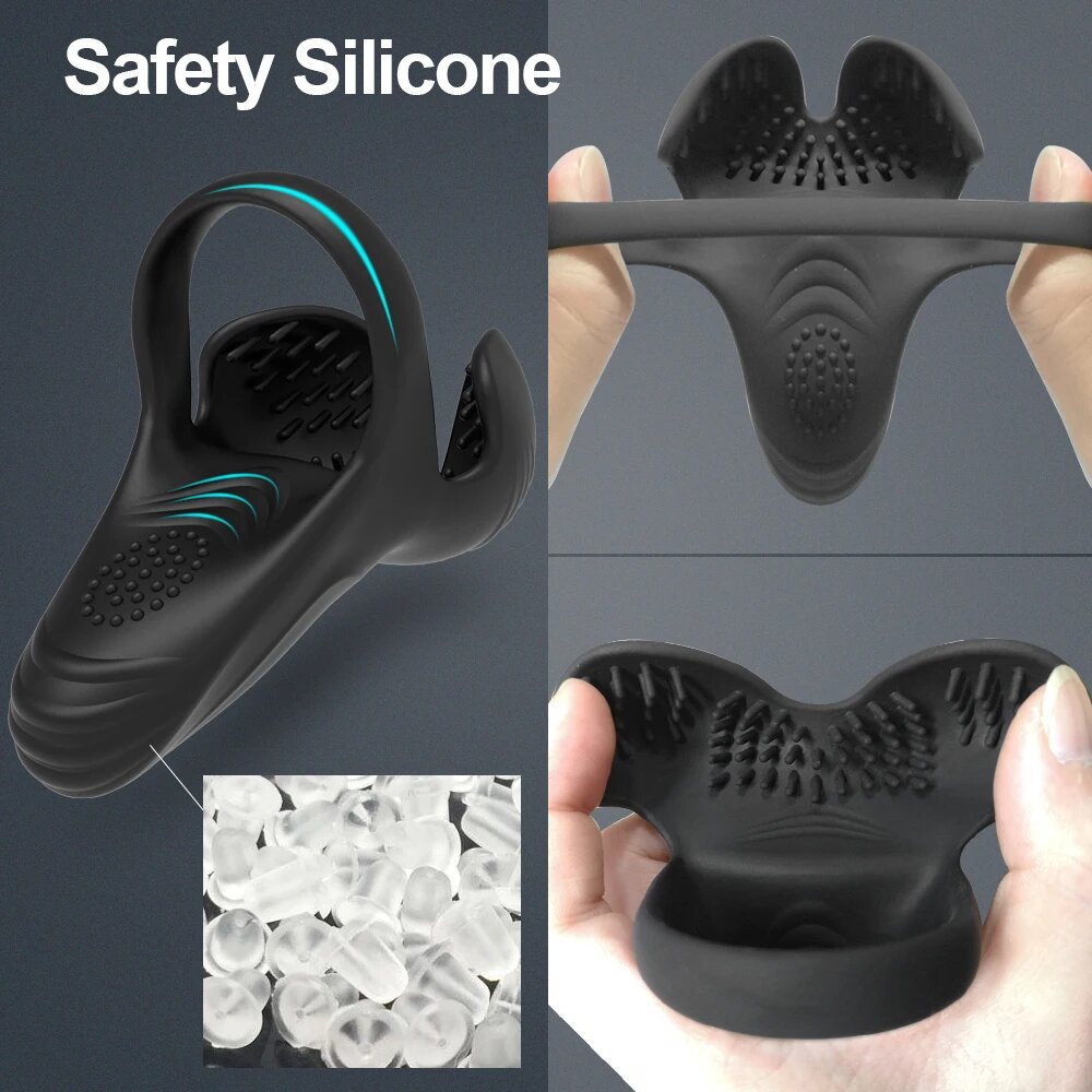 Wireless Remote Control Lock Semen Male Vibrating Massage Ring Delay Anti-Ejaculation_voghion.com