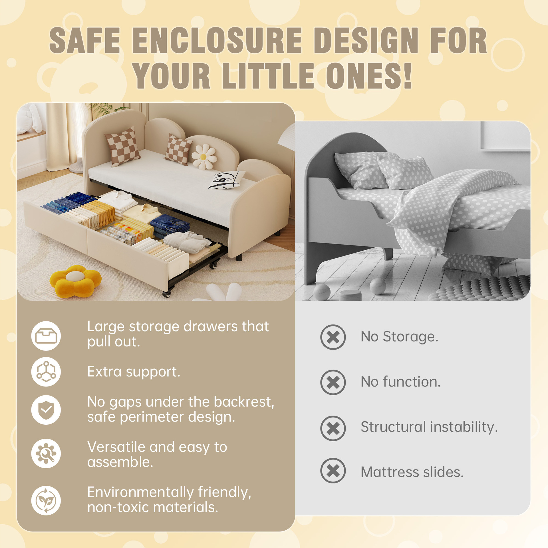 24 sofá cama de viento crema sala de estar pequeño tipo de casa plegable simple doble para sentarse y acostarse puede almacenar pelusa mate empujar y tirar