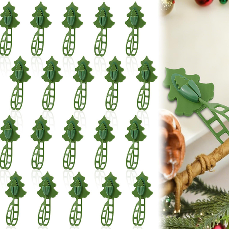 Christmas Wreath Silicone Hook Christmas Tree Shape Reusable Silicone Adhesive Tape Hook