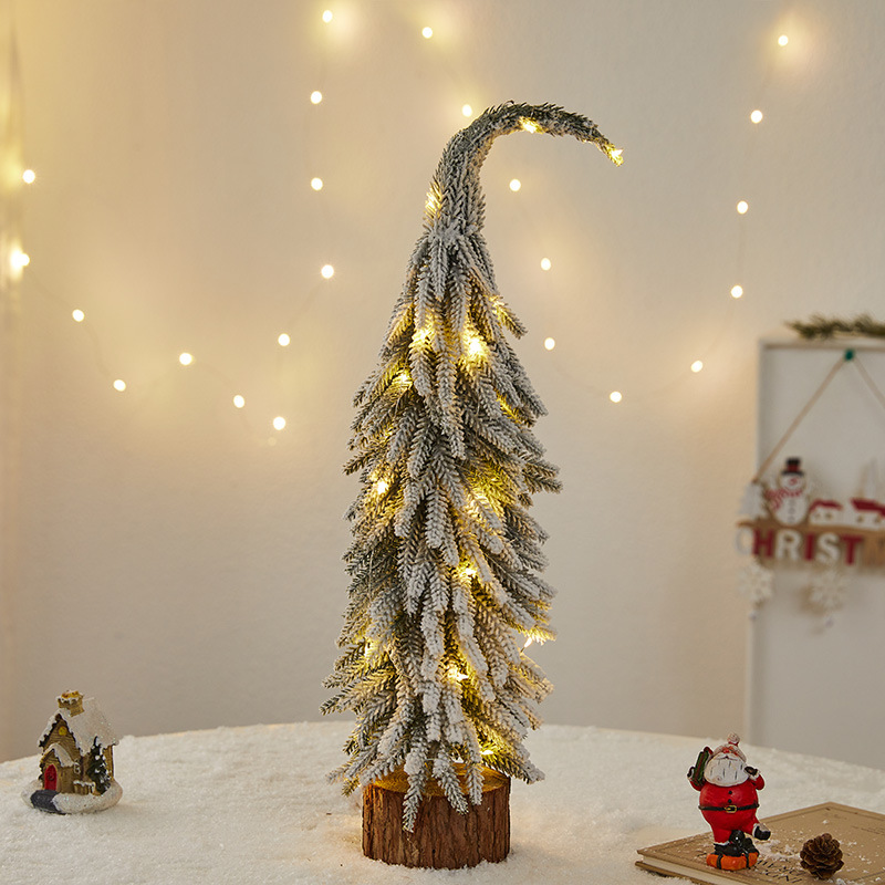 Elegant PE Snowy Pine Tree Decor – Frosted Mini Christmas Trees For Tabletops, Shop Displays & Luxury Jewelry Store Styling_voghion.com