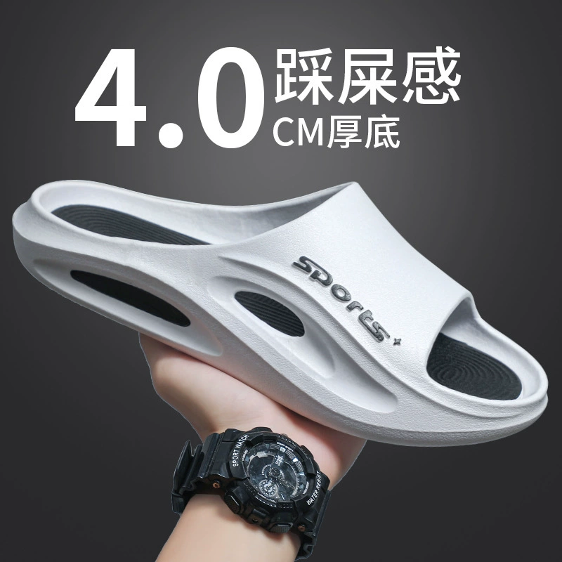 Мужские тапочки Новые летние пары Национальный прилив Толстая подошва Крытый Модная наружная одежда Shit Feeling Пляжные тапочки Оптовые Тапочки