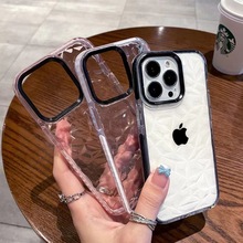 适用苹果15手机壳16钻石纹iPhone17硅胶7软壳8plus透明11/14max