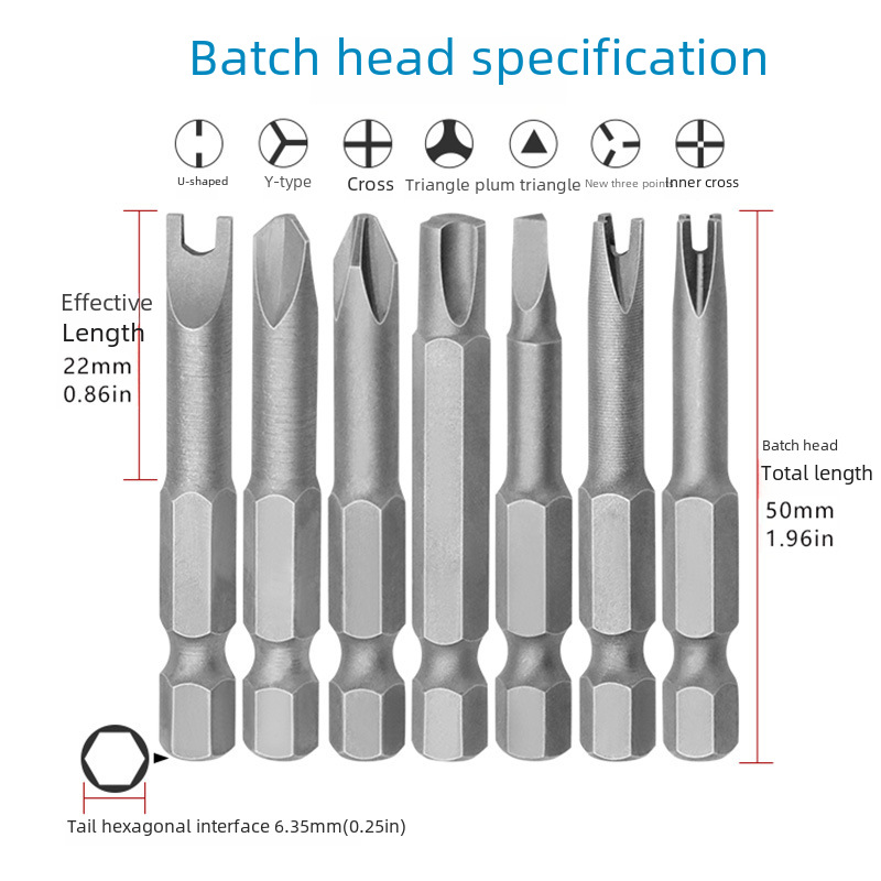 가전 유지 보수 전기 드릴 드라이버 액세서리 U 자형 Y 자형 삼각형 모양의 배치 헤드 세트 스토리지 스트립이있는 다양한 사양