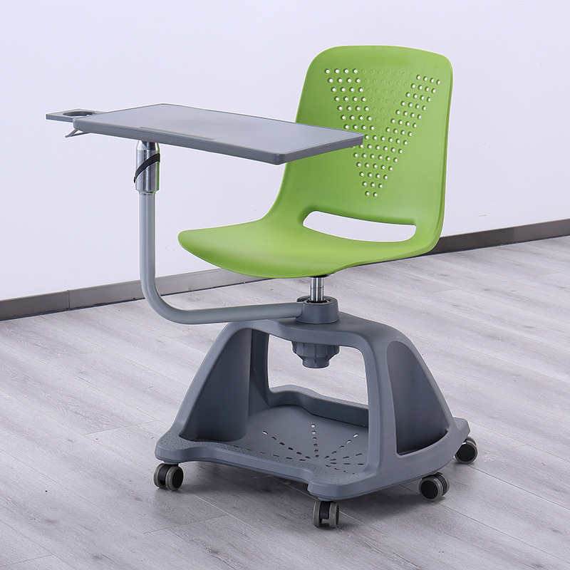 Fábrica al por mayor silla giratoria de entrenamiento de 360 grados aula inteligente Mesa de color moderna y silla integrada con mesa Silla de entrenamiento de tablero image 13