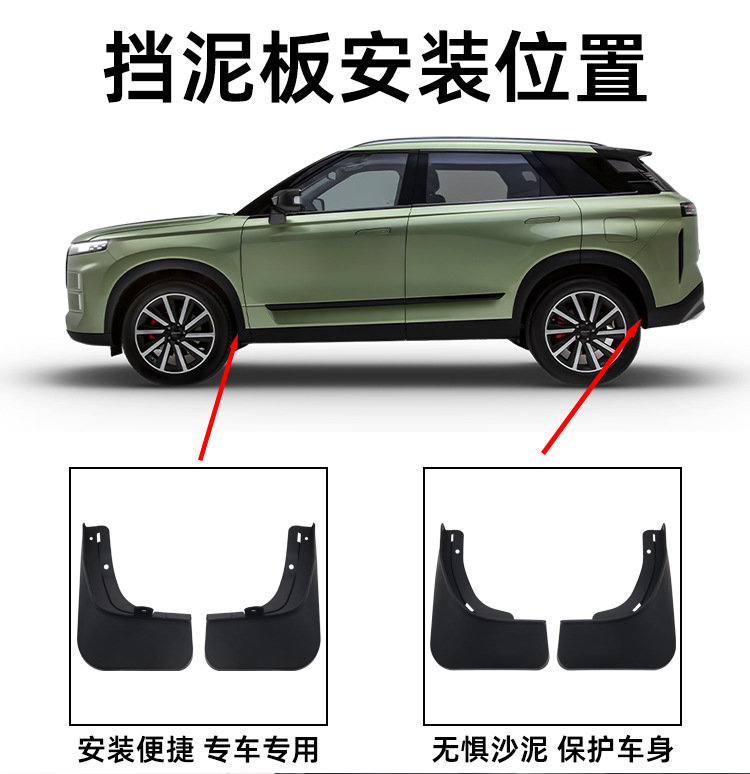 Suitable for 25 Models of Chery Jaecoo J7 Mudguards, Jeland J7 Tire Mudguard Accessories, Cross-Border Foreign Trade