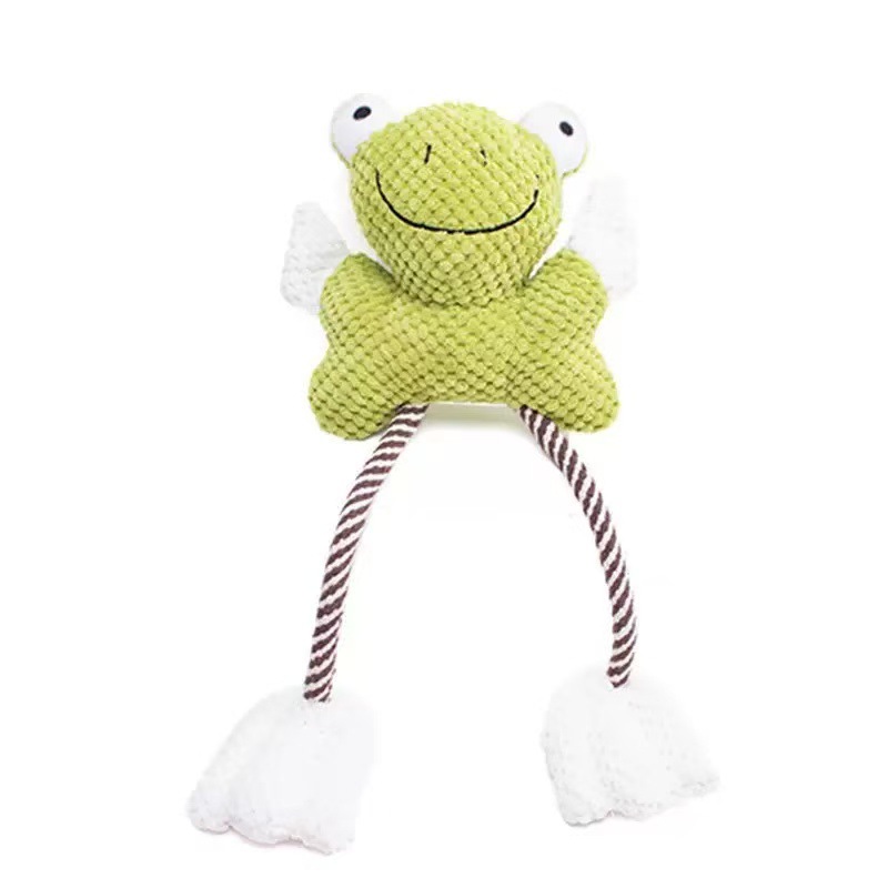 Nuevos juguetes de peluche para mascotas, ranas resistentes a los dientes de mordida, juguetes interactivos para perros de tamaño medio, artículos para mascotas