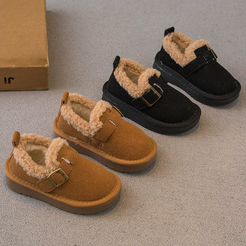 Millard хлопчатобумажные туфли 2024 нескользящие и бархатные толстые сапоги на снегоступе женские токарные кожаные пряжки теплые хлопчатобумажные туфли