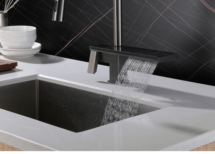 American-style sus304 stainless steel sink faucet, retractable and pull-out sink, single-hole kitchen faucet undefined