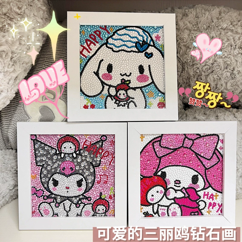 diamond painting (yumui) 15×15 cm diy full drill kit, kids festival gift, framed option