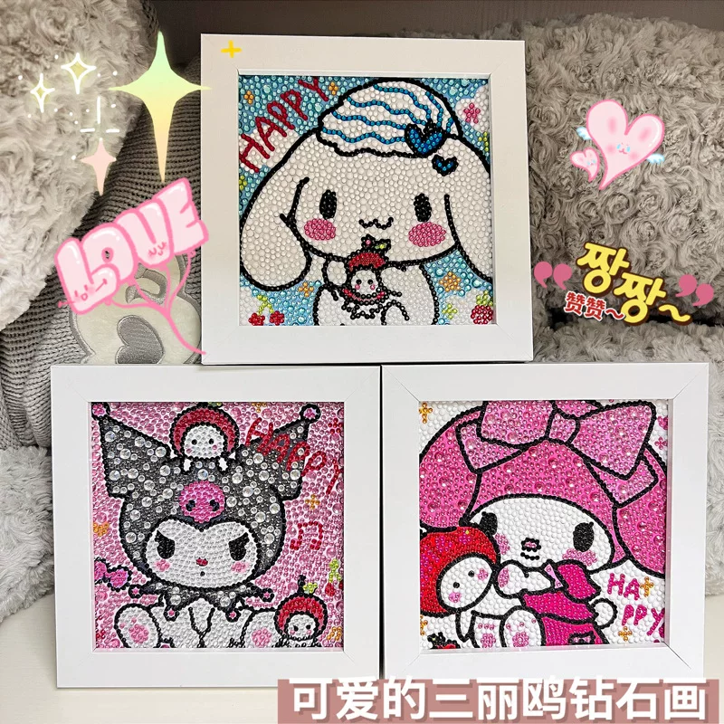 diamond painting (yumui) 15×15 cm diy full drill kit, kids festival gift, framed option