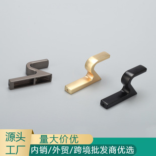 Zinc alloy hook wardrobe shoe cabinet intensive firm clothing hook walls creative single hook electroplating metal hook single hook