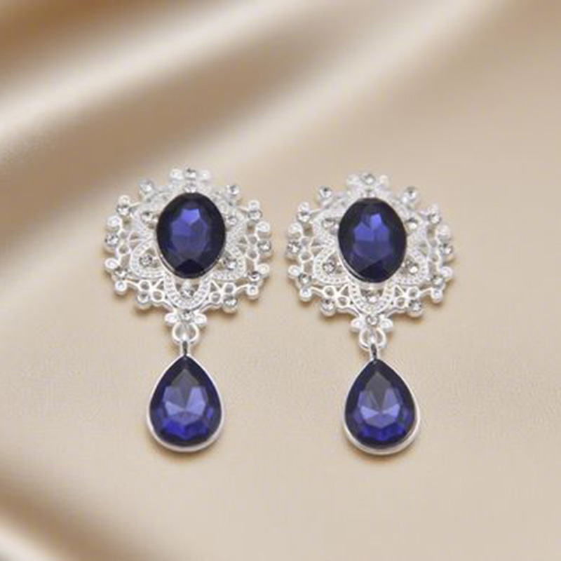 国境を越えた売れ筋 45*25 ミリメートル合金ラインストーンブローチ DIY リボンアクセサリー衣類手作りジュエリーアクセサリー直接バッチ