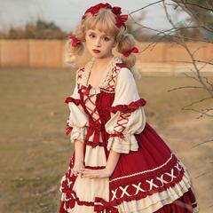 オリジナルデザイン新作白雪姫ワンピース可爱いLolitaソフト妹スカート8005