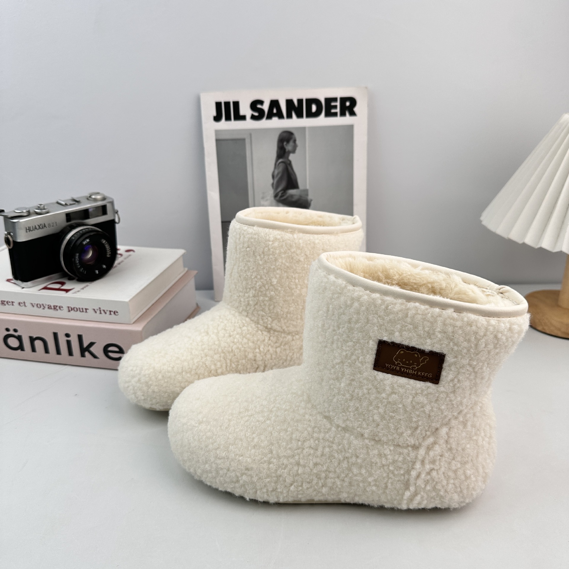 Yuanbo botas de nieve de mujer 2025 invierno usar nuevas botas de algodón de lana de estilo coreano. image 4
