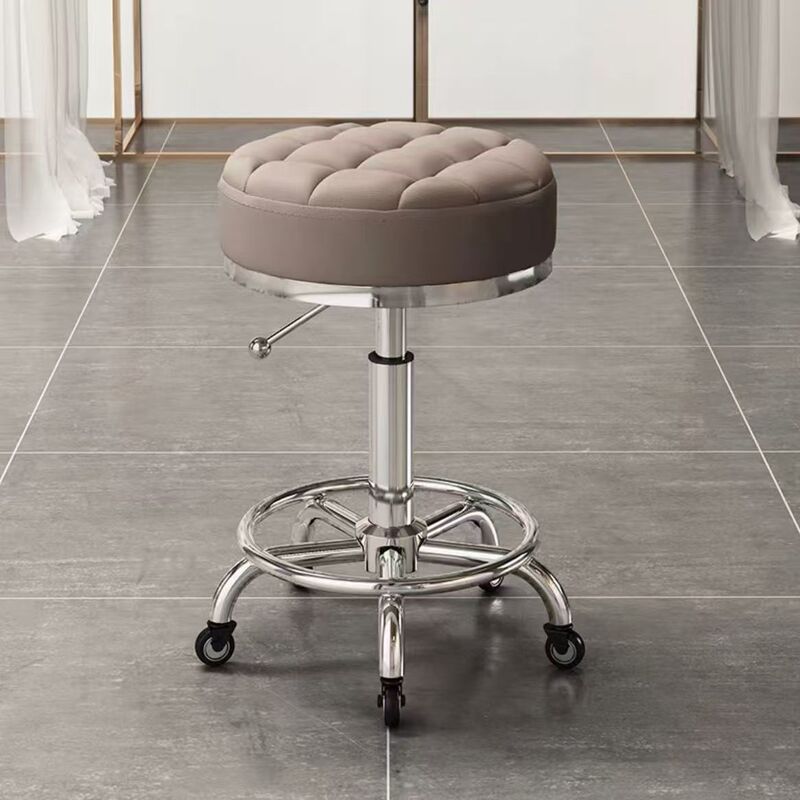 Beauty Stool with Swivel and Height Adjustment, Large Work Stool, Hair Salon Chair, Saddle Chair with Wheels, Manicure and Hair Salon Chair