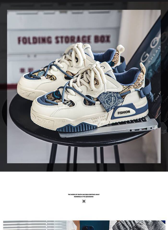 Giày sneaker nam cổ thấp đế dày tăng chiều cao, thiết kế phối màu cá tính, dây buộc phía trước — Kashi ST178, ST178 Milan, ST178 m xanh lục chi tiết 1