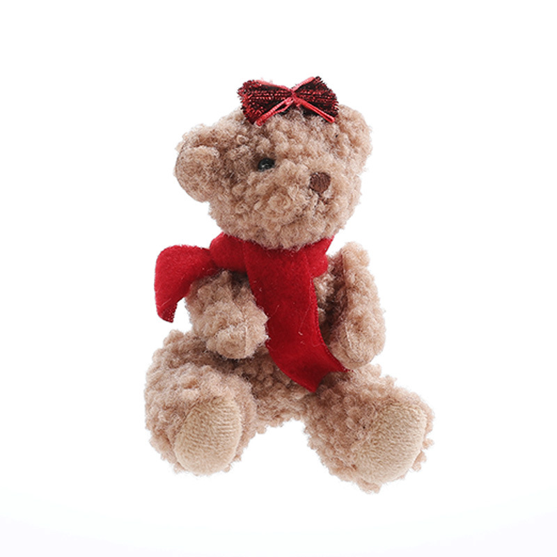 Nuevo lindo lindo pequeño oso de peluche colgante decoración navideña muñeca de peluche coche colgante muñeca de oso colgante