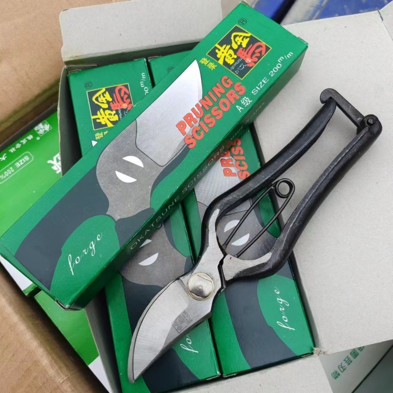 老式锻打剪子修枝剪手剪锻打果枝剪园艺花卉剪黄金马锻打剪刀园艺