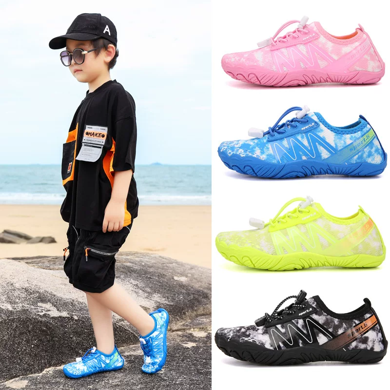 Sports children's beach non-slip bike shoes for boys for swimming, jump rope, sports shoes, quick dry footwear, for running