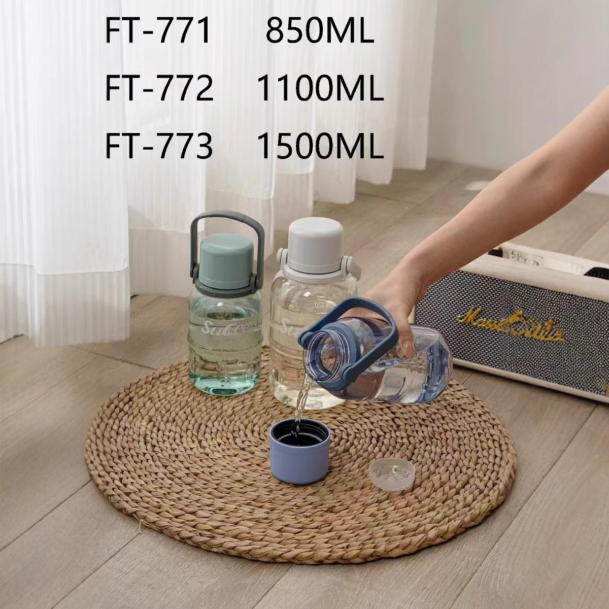 Taza de agua Futong para hombres de 2000ml hervidor deportivo portátil al aire libre taza de plástico a prueba de caídas nueva taza espacial