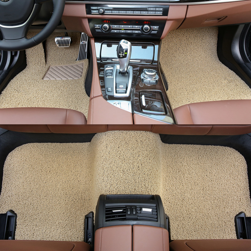 Car Carpet | Universal Mat Single Driver - 5-seat-set-thickened-21mm-pure-beige