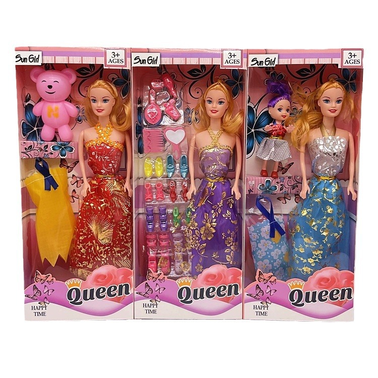 Embalaje independiente único sólido Yi Tian Barbie muñeca caja de regalo traje de vestir juguetes para niñas exportación transfronteriza al por mayor