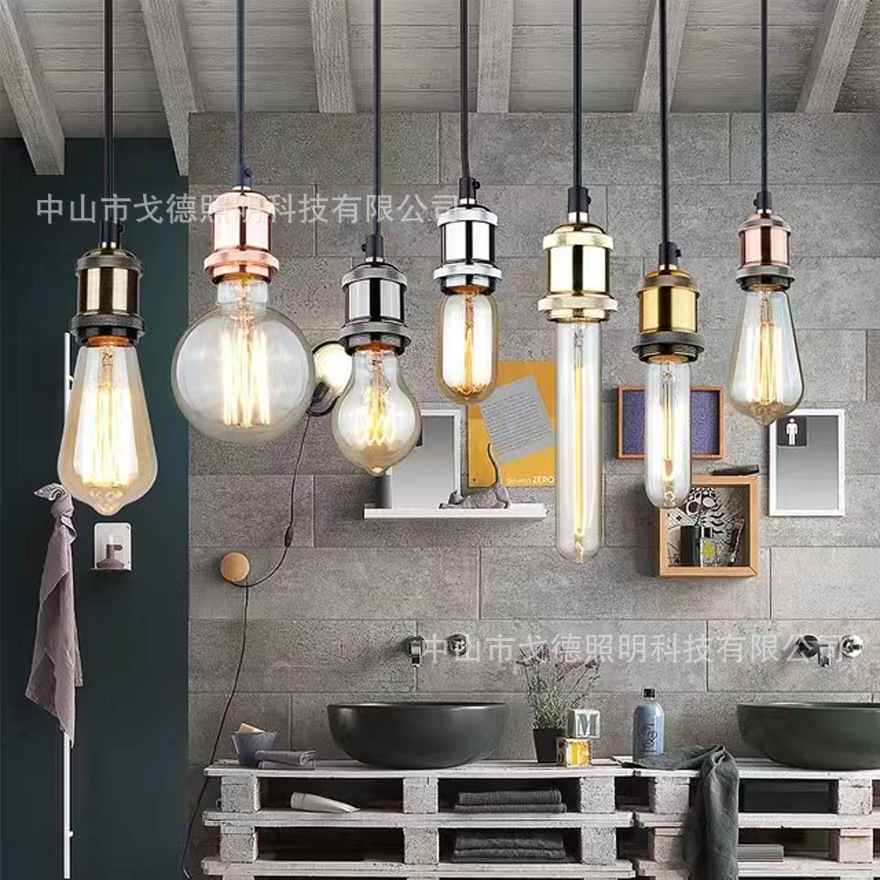 Comercio electrónico transfronterizo exclusivamente para portalámparas American Edison lámpara creativa de bricolaje portalámparas retro portalámparas E27E26
