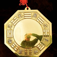 八卦镜凸镜窗户纯铜太极阳九宫铜镜凹镜家用大门口客厅店铺挂件