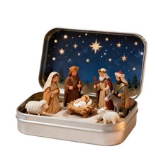 �羳Mini Christmas Nativity Set in Tin Box�����}�Q�}�Q�R��