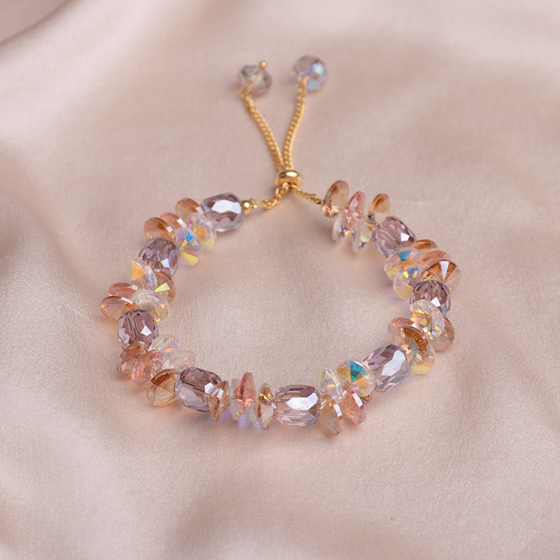 Nuovo braccialetto di cristallo super lucido in stile coreano per le donne, design di nicchia, sensazione di alta qualità, gioielli con perline per la migliore amica,_voghion.com