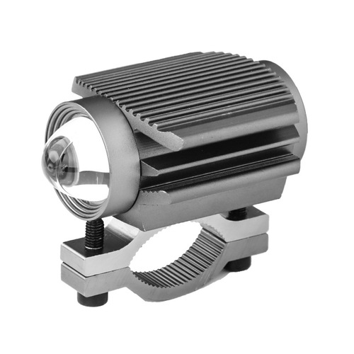 Motorcycle dual-focus super bright long and short-range shooting LED road lighting external small steel cannon strong light lens electric vehicle fog light