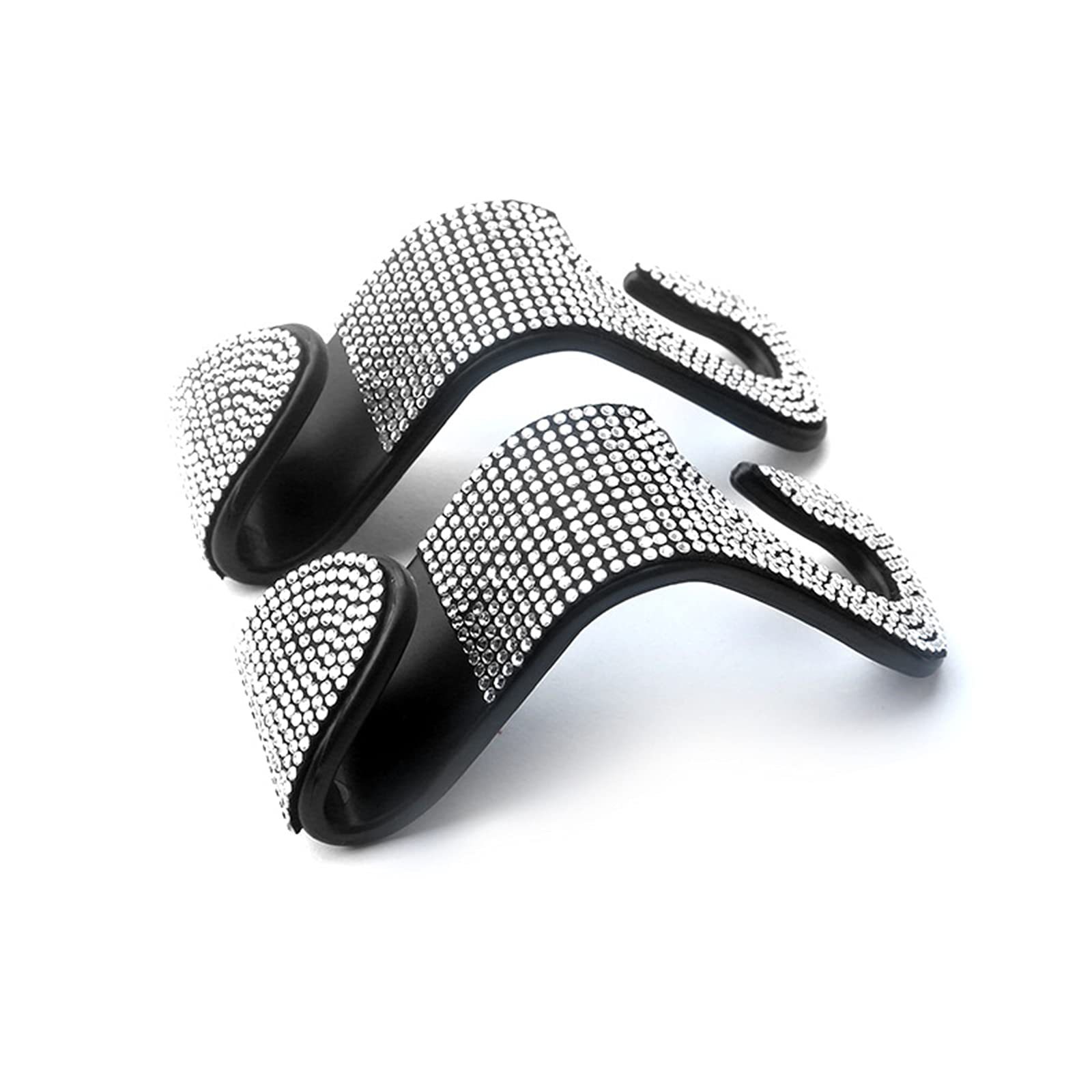 Gancho de almacenamiento multifuncional para automóvil transfronterizo creativo diamante completo gancho oculto asiento de automóvil gancho trasero hembra