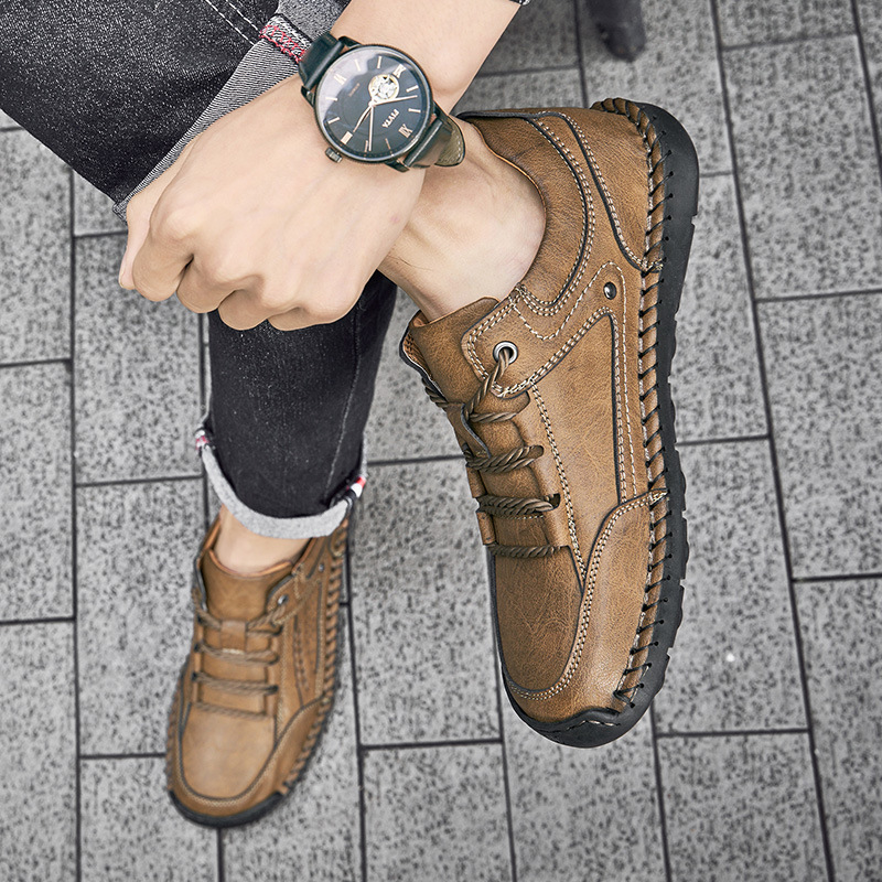 Comercio exterior zapatos de hombre al aire libre zapatos de herramientas de base blanda zapatos deportivos casuales zapatos transpirables de moda de tamaño grande para hombres un pedaleón