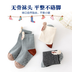 寶寶男女童冬季地板襪防滑底隔涼嬰兒a類室內蹦床襪兒童遊樂場襪