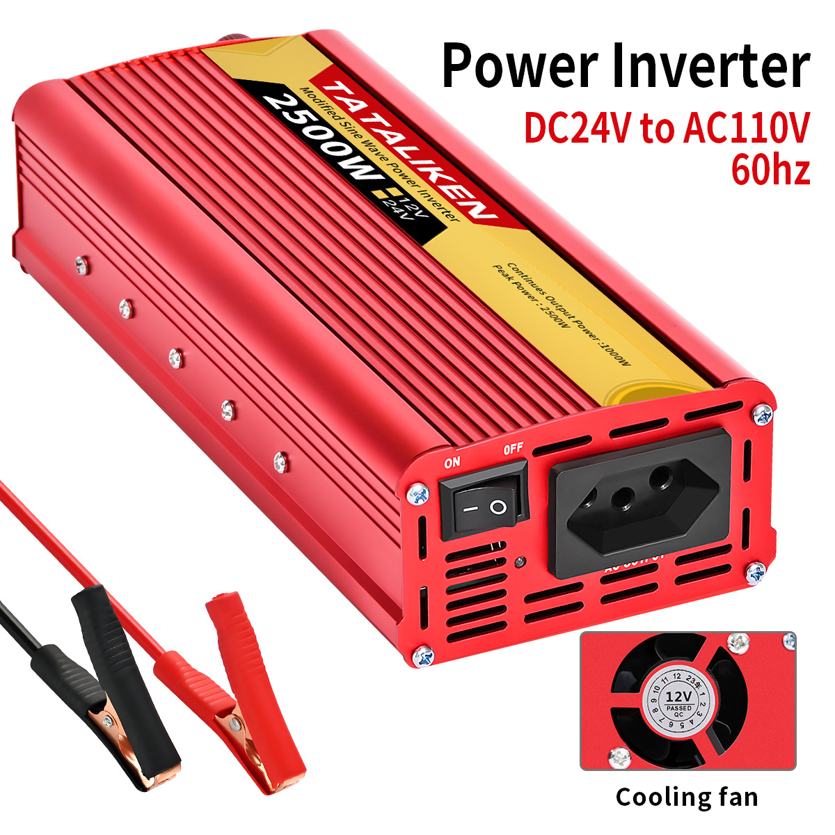 24V 1000W/2500W 완전 보호 브라질 소켓